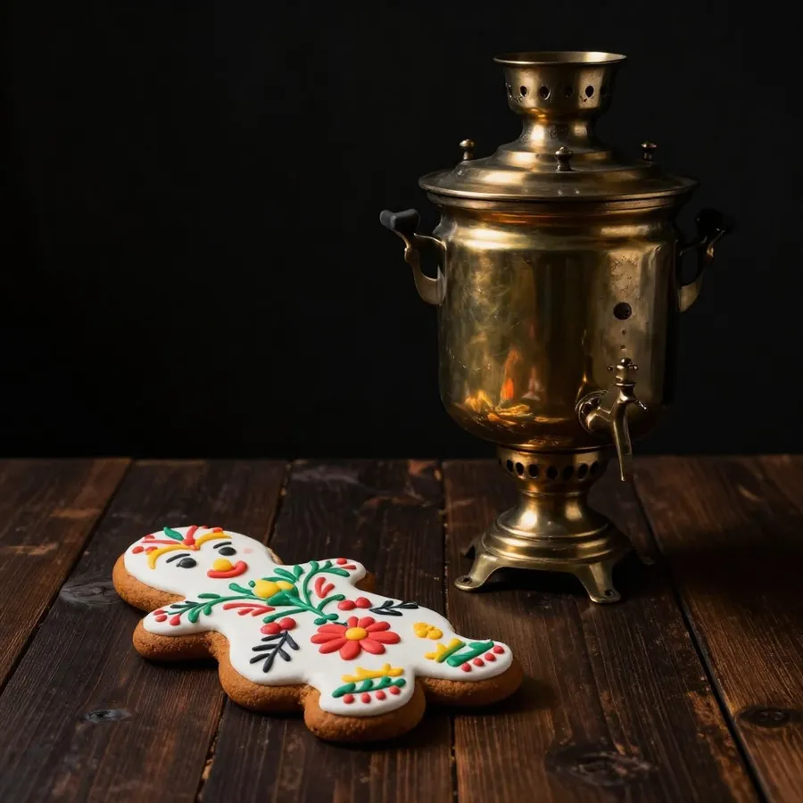 Тульский печатный пряник и самовар